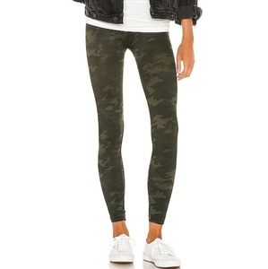 Spanx Look At Me Now Seamless Leggings in Green Camo  Medium high rise